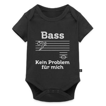 Bass ist kein Problem für mich Musik Noten - Baby Premium Kurzarmbody - Schwarz - Vorne