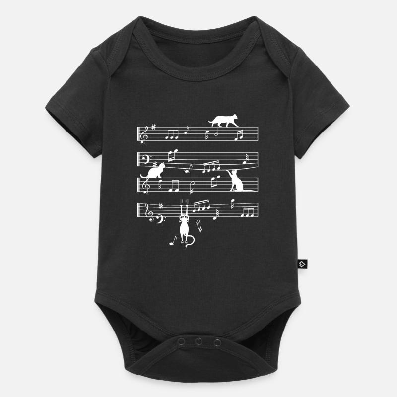 Notes de musique des fans de Katzenjammer Katzen - Body à manches courtes Premium Bébé - noir
