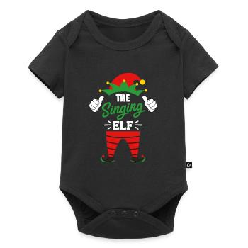 Christmas I am the singing elf sing - Baby Premium short-sleeve bodysuit - black - Front