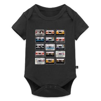Je suis un enfant des années 90, des cassettes des années 90 - Body à manches courtes Premium Bébé - noir - Devant