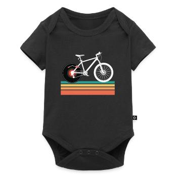Pneu de vélo vinyle DJ enregistrer assez de vinyle - Body à manches courtes Premium Bébé - noir - Devant