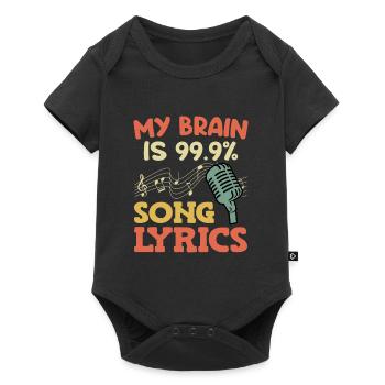 Singers My brain is 99.9% singing lyrics - Baby Premium short-sleeve bodysuit - black - Front