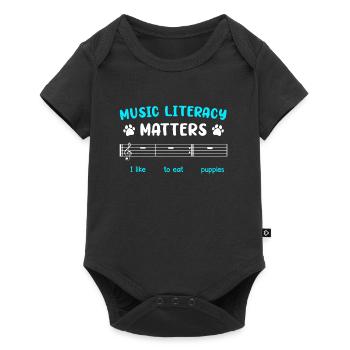 Musician reading music plays a role Music Sheet Music - Baby Premium short-sleeve bodysuit - black - Front