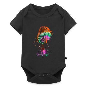 Microphone je suis un chanteur je suis un chanteur chante - Body à manches courtes Premium Bébé - noir - Devant