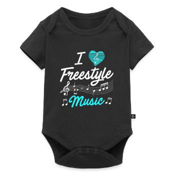 Ich liebe Freestyle Musik - Baby Premium Kurzarmbody - Schwarz - Vorne