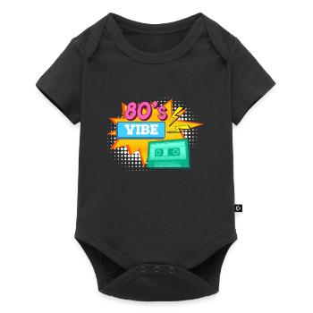Musique J’ai l’ambiance des années 80 - Body à manches courtes Premium Bébé - noir - Devant