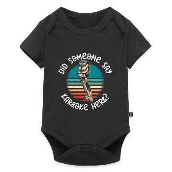 Musician singing someone spoke here of karaoke - Baby Premium short-sleeve bodysuit - black - Front