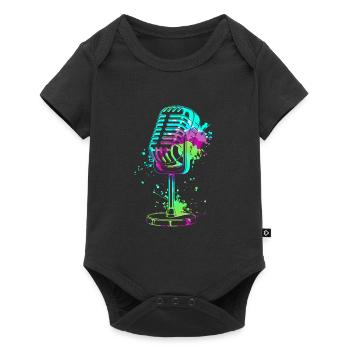 Microphone Je suis chanteur Je suis chanteur Chanter - Body à manches courtes Premium Bébé - noir - Devant