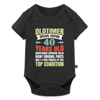 Voitures classiques 40 ans 40e anniversaire hommes - Body à manches courtes Premium Bébé - noir - Devant
