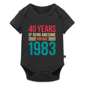 Légendaire depuis 40 ans 40ème anniversaire Vintag - Body à manches courtes Premium Bébé - noir - Devant