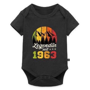 Legendär seit 1963 60 Jahre Geburtstag - Baby Premium Kurzarmbody - Schwarz - Vorne