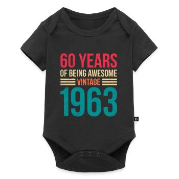 Légendaire depuis 1963 60e anniversaire 60 ans - Body à manches courtes Premium Bébé - noir - Devant