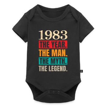 40e anniversaire homme 40 ans hommes - Body à manches courtes Premium Bébé - noir - Devant