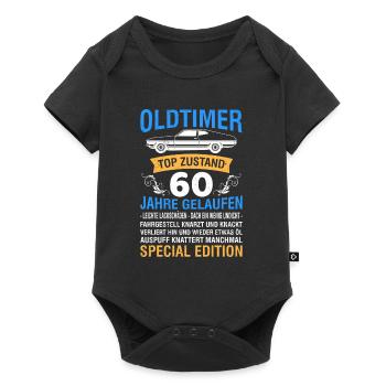 Oldtimer 60 Jahre alt 60. Geburtstag - Baby Premium Kurzarmbody - Schwarz - Vorne