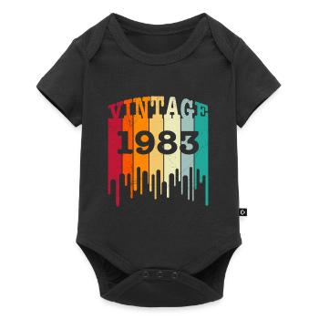 1983 Anniversaire 40 ans - Body à manches courtes Premium Bébé - noir - Devant