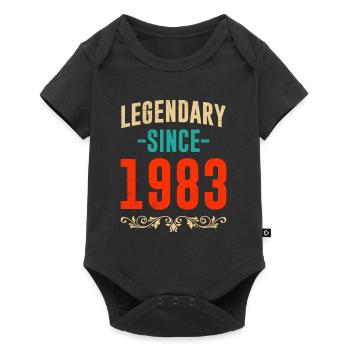 Légendaire depuis 40 ans 40ème anniversaire Vintag - Body à manches courtes Premium Bébé - noir - Devant