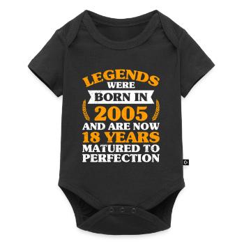 18 ans mûris à la perfection 18e anniversaire - Body à manches courtes Premium Bébé - noir - Devant