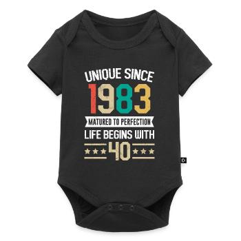 Légendaire depuis 40 ans 40ème anniversaire Vintag - Body à manches courtes Premium Bébé - noir - Devant
