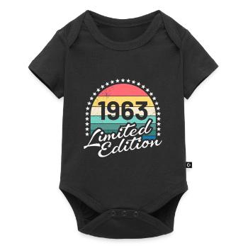 60e anniversaire Original 1963 60 ans - Body à manches courtes Premium Bébé - noir - Devant
