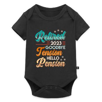 Retraite 2023 Adieu Tension bonjour Pension - Body à manches courtes Premium Bébé - noir - Devant