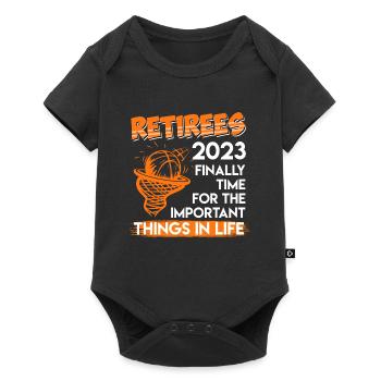 Retraité 2023 Basketteur Basketteur Retraite - Body à manches courtes Premium Bébé - noir - Devant