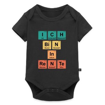 Ich bin in Rente Lehrer Renteneintritt - Baby Premium Kurzarmbody - Schwarz - Vorne