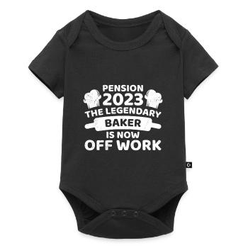 Retired baker Retirement baker - Baby Premium short-sleeve bodysuit - black - Front