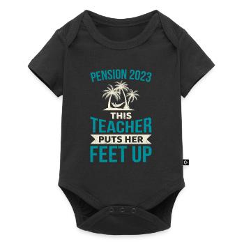 Pension 2023 this teacher puts her feet up - Baby Premium short-sleeve bodysuit - black - Front