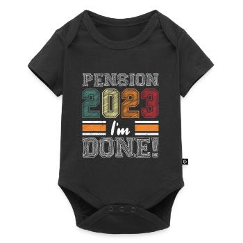 Pension 2023 I have finished retirement - Baby Premium short-sleeve bodysuit - black - Front