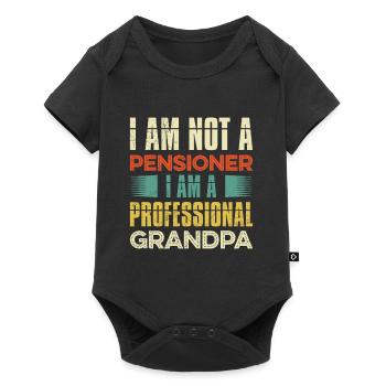 No pensioner - professional grandpa - Baby Premium short-sleeve bodysuit - black - Front
