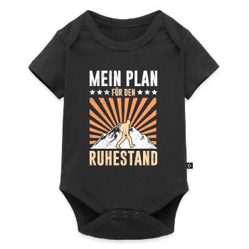 Wandern im Ruhestand Renteneintritt Rentner Urlaub - Baby Premium Kurzarmbody - Schwarz - Vorne