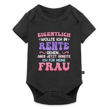 Ich wollte in Rente Männer Renteneintritt - Baby Premium Kurzarmbody - Schwarz - Vorne