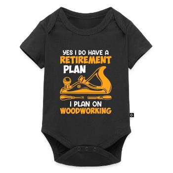 Travail du bois à la retraite Retraite - Body à manches courtes Premium Bébé - noir - Devant