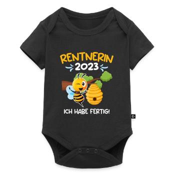 Rentnerin 2023 ich habe fertig Renteneintritt - Baby Premium Kurzarmbody - Schwarz - Vorne