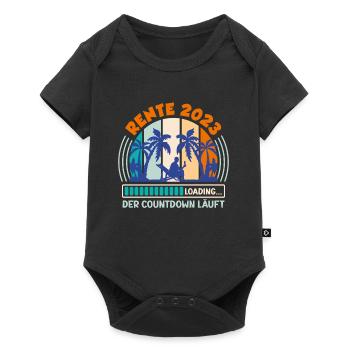 Rente 2023 Renteneintritt Countdown läuft - Baby Premium Kurzarmbody - Schwarz - Vorne