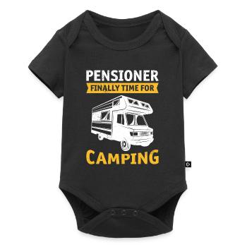 Les retraités enfin l’heure du camping - Body à manches courtes Premium Bébé - noir - Devant