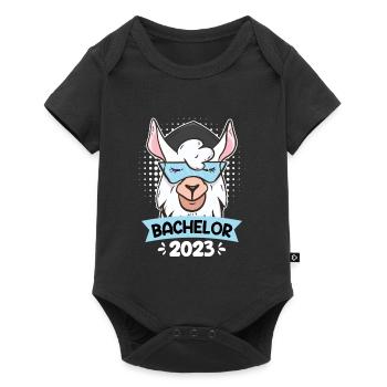Student Bachelor 2023 Alpaca Bachelor's Degree - Baby Premium short-sleeve bodysuit - black - Front