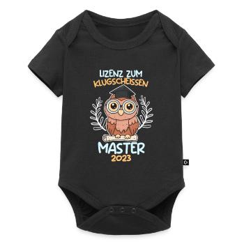 Lizenz zum Klugscheißen Master Abschluss 2023 - Baby Premium Kurzarmbody - Schwarz - Vorne