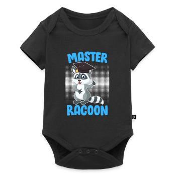 Master Racoon 2023 Master Degree - Baby Premium short-sleeve bodysuit - black - Front