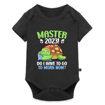 Master 2023 do I have to work now? - Baby Premium short-sleeve bodysuit - black - Front