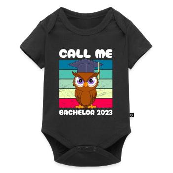 Call me Bachelor 2023 Study Degree - Baby Premium short-sleeve bodysuit - black - Front