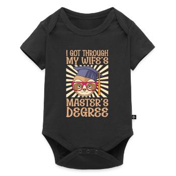 My wife's Master's degree survives Master's 2023 - Baby Premium short-sleeve bodysuit - black - Front