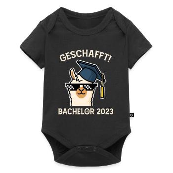 Bachelor 2023 geschafft Bachelor Abschluss - Baby Premium Kurzarmbody - Schwarz - Vorne