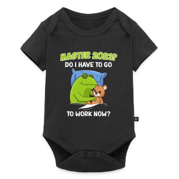 Master 2023 I have to work now - Baby Premium short-sleeve bodysuit - black - Front