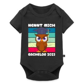 Nennt mich Bachelor 2023 Studium Abschluss - Baby Premium Kurzarmbody - Schwarz - Vorne