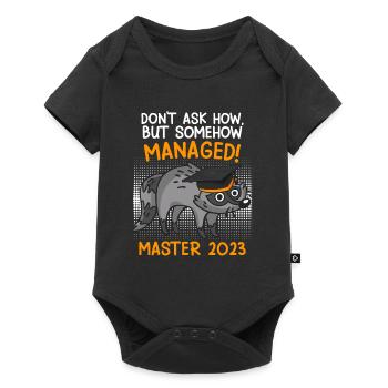 Somehow made it through the master's degree in 2023 - Baby Premium short-sleeve bodysuit - black - Front