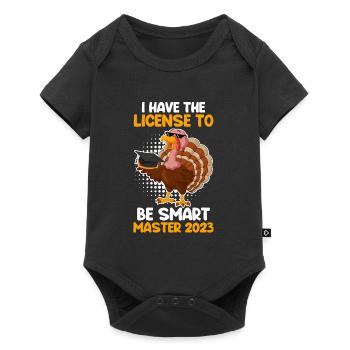 Master 2023 Licence à Smart Shit - Body à manches courtes Premium Bébé - noir - Devant
