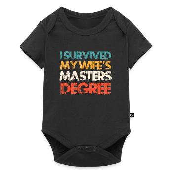 J’ai survécu à la maîtrise de Mme - Body à manches courtes Premium Bébé - noir - Devant