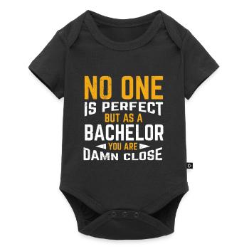 Niemand ist perfekt aber ein Bachelor Abschluss - Baby Premium Kurzarmbody - Schwarz - Vorne