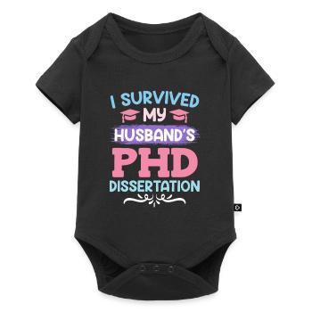 Le doctorat de mon mari survit au doctorat - Body à manches courtes Premium Bébé - noir - Devant